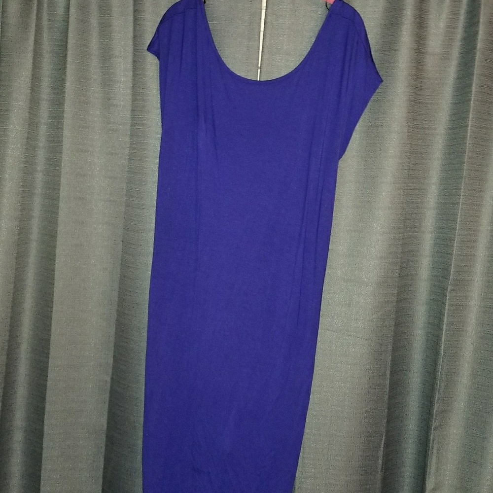 Blue knot back dress